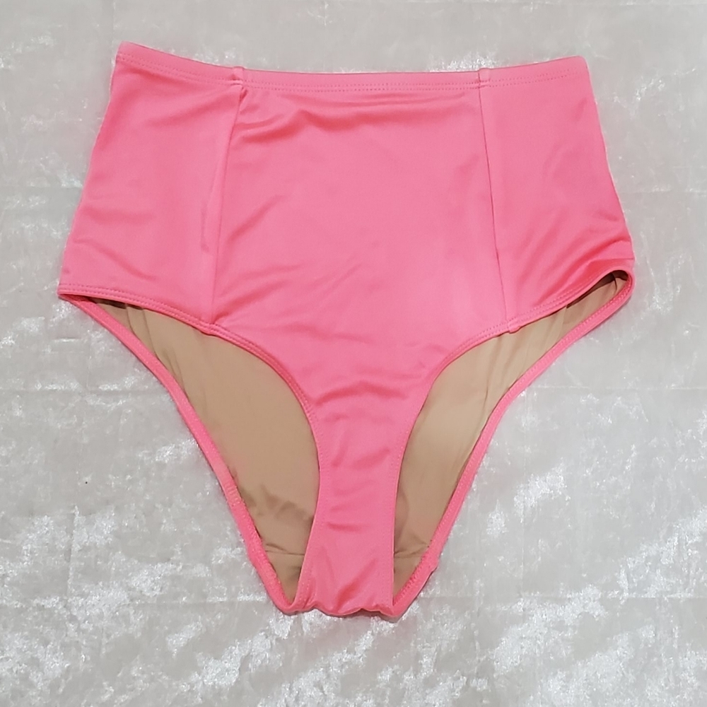 American Apparel Coral High Waisted Bikini Bottoms